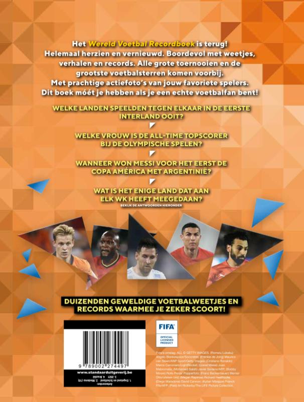 Wereld Voetbal Recordboek 2022 achterkant