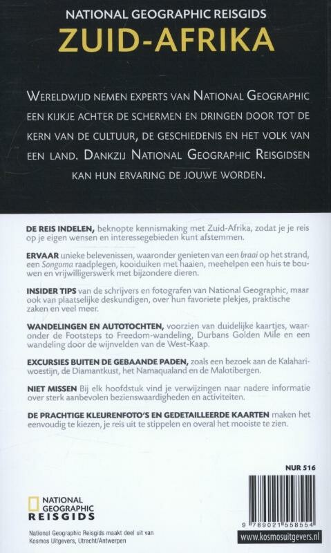 National Geographic reisgids Zuid-Afrika / National Geographic reisgidsen achterkant