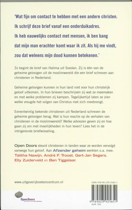 AFZENDER GEHEIM achterkant