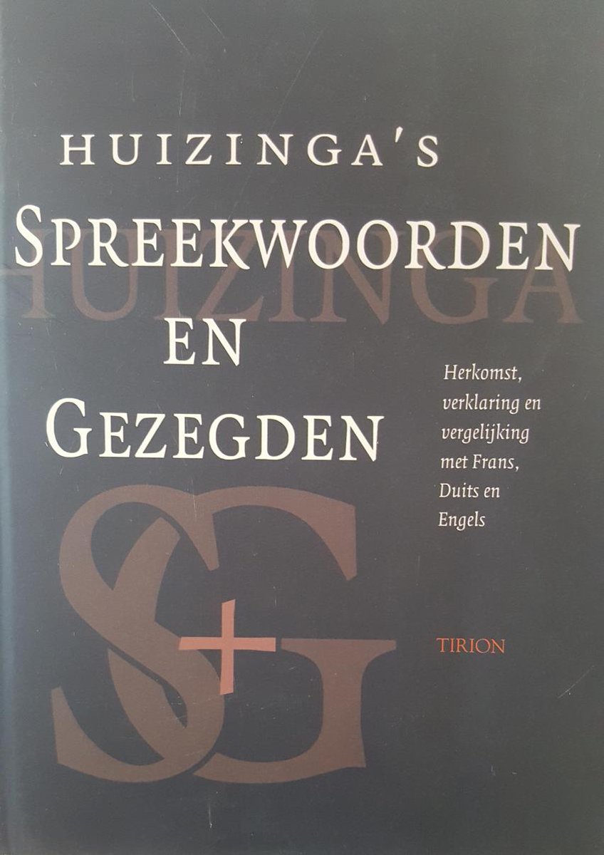boekenbalie_9789051214437_cover Huizinga's spreekwoorden en gezegden