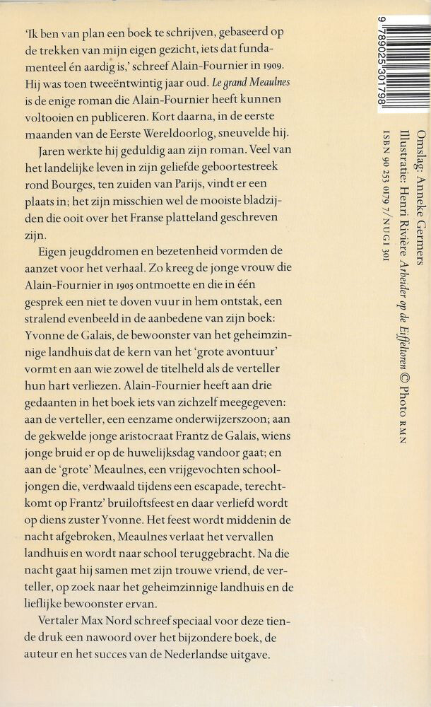 Het grote avontuur achterkant