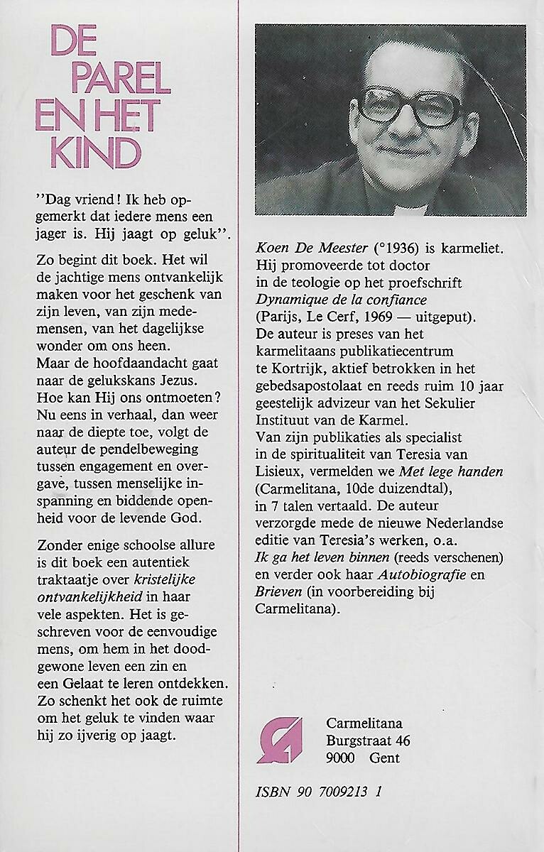 De Parel en het kind achterkant