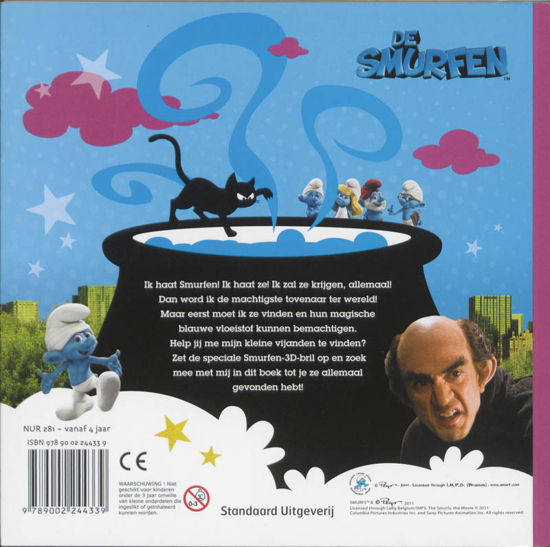 Smurfen Opgepast voor Gargamel! / De Smurfen Smurfen Opgepast voor Gargamel! / De Smurfen achterkant