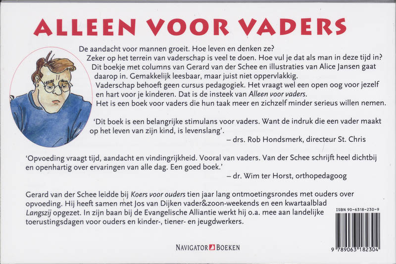 Alleen voor vaders achterkant