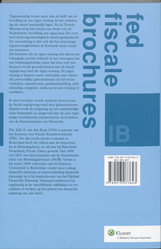 De eigen woning / Fed's fiscale brochures / FB IB De eigen woning / Fed's fiscale brochures / FB IB achterkant