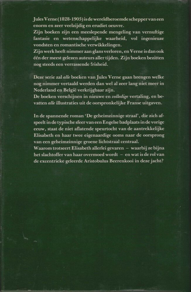De geheimzinnige straal / Verzameld werk van Jules Verne achterkant