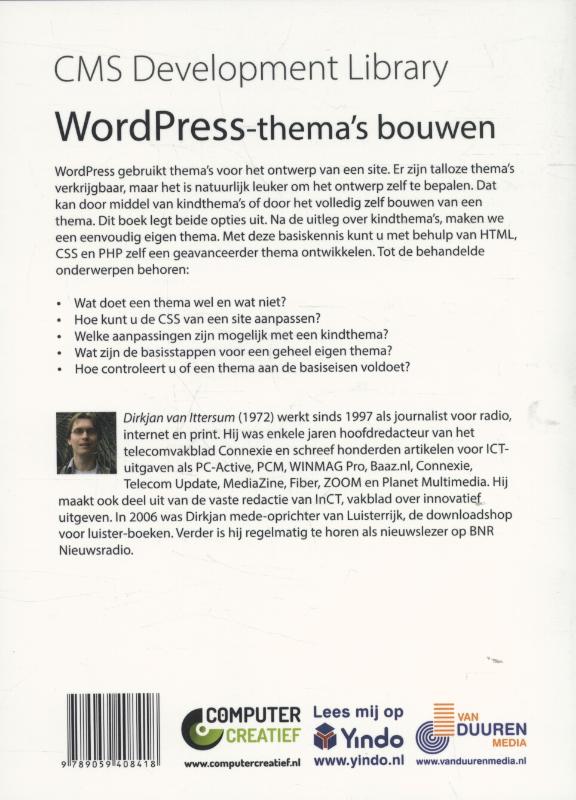 WordPress-thema's ontwikkelen / CMS Development Library achterkant