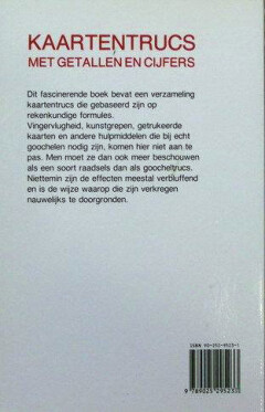 Kaartentrucs met getallen en cijfers / Helmond sport en spel achterkant