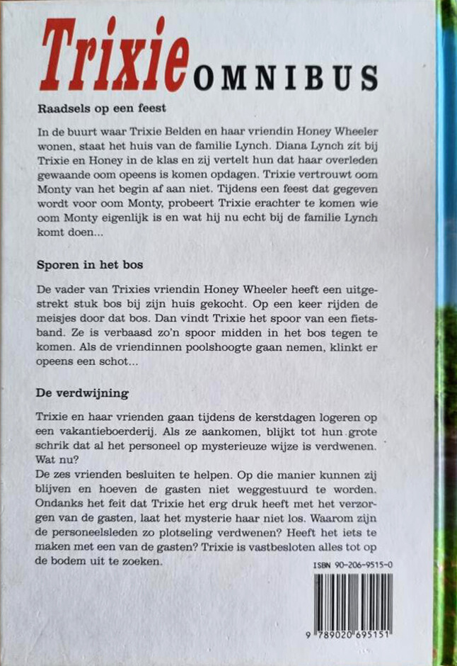Trixie omnibus / Trixie Belden achterkant