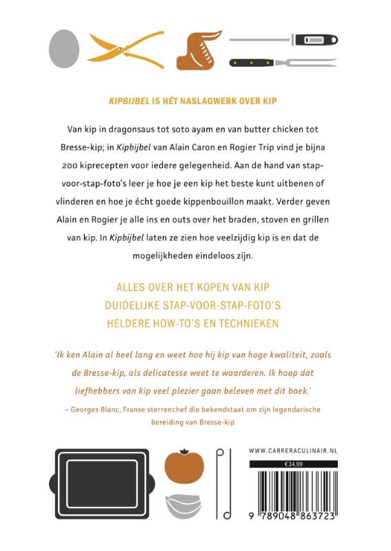 Kipbijbel / Kookbijbels achterkant
