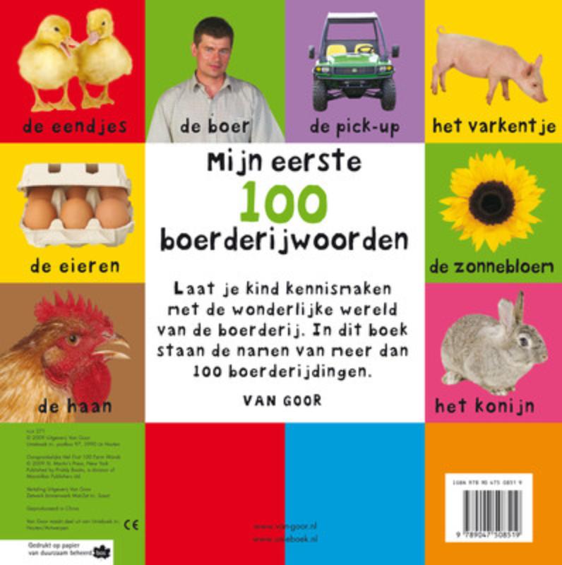 Mijn eerste 100 boerderijwoorden achterkant