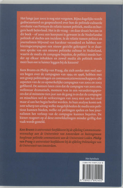 Politiek & media in verwarring Politiek & media in verwarring achterkant