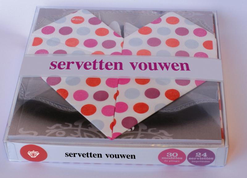 Servetten vouwen boek-box