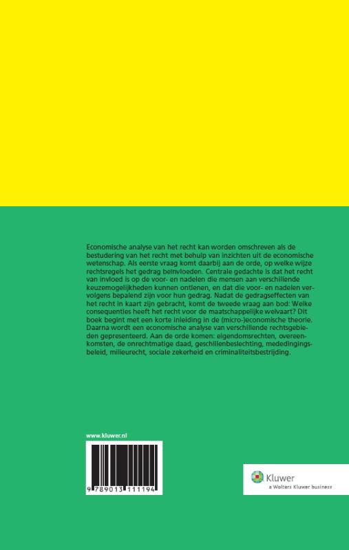 Recht en efficiëntie Recht en efficiëntie achterkant