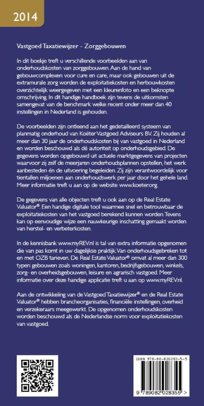 Vastgoed taxatiewijzer 2014 Zorggebouwen achterkant