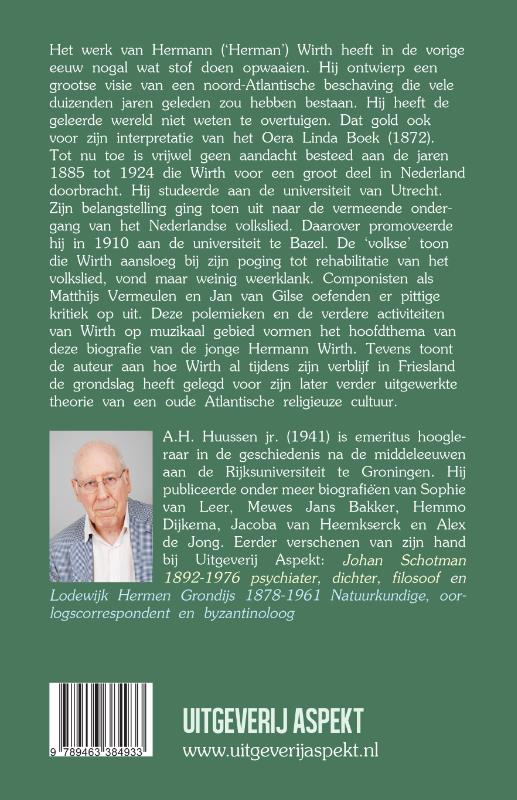 Hermann Felix Wirth 1885-1981 achterkant