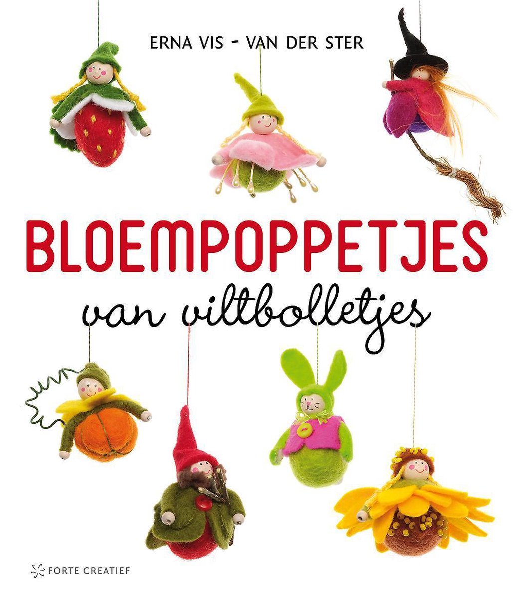 BLOEMPOPPETJES VAN VILTBOLLETJES