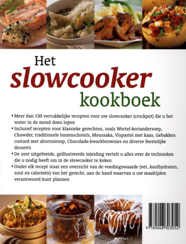 Het slowcooker kookboek Het slowcooker kookboek achterkant
