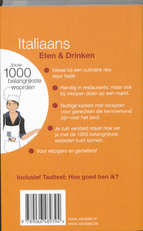 Van Dale Taalgids Eten En Drinken / Deel Italiaans achterkant