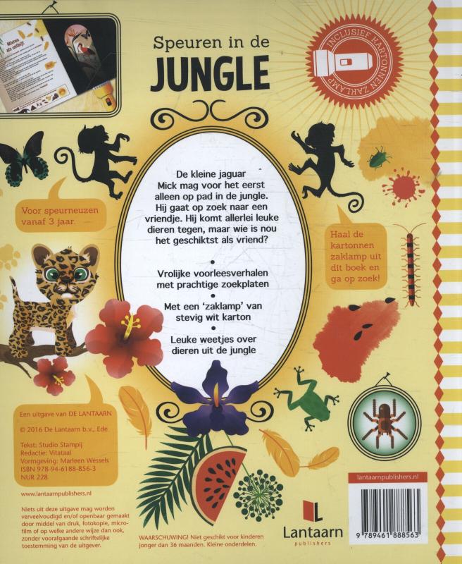 Speuren in de Jungle + kartonnen zaklamp achterkant