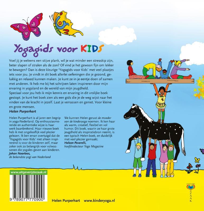 Yogagids voor kids achterkant