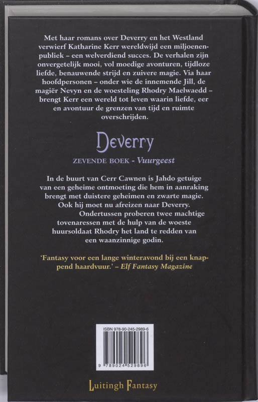 Deverry saga - Deverry 7 Vuurgeest achterkant