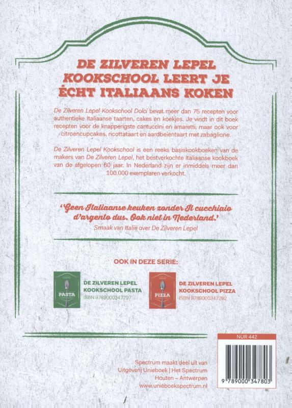 Dolci / De Zilveren Lepel Kookschool achterkant