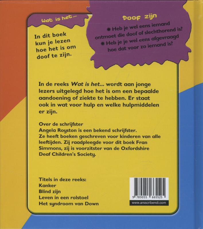 Doof zijn / Wat is het... achterkant