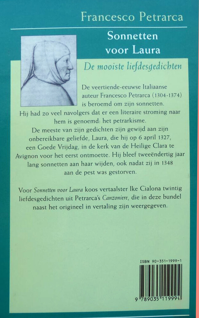 Sonnetten voor Laura achterkant