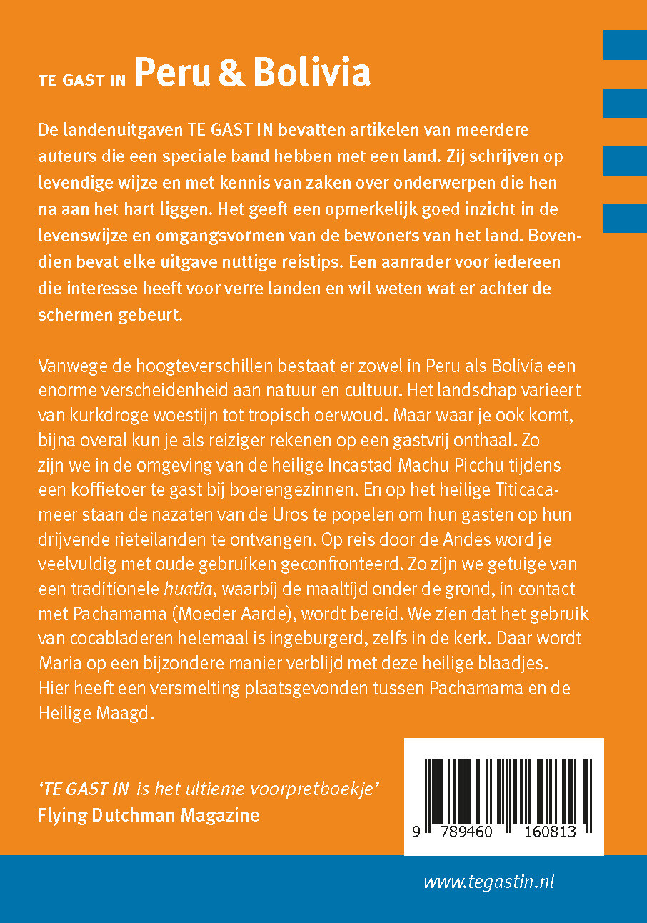 Te gast in Peru & Bolivia / Te gast in pocket achterkant