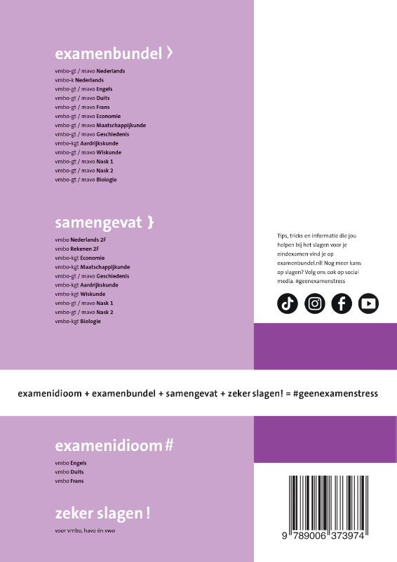 Examenbundel / vmbo-gt/mavo Economie 2024/2025 achterkant