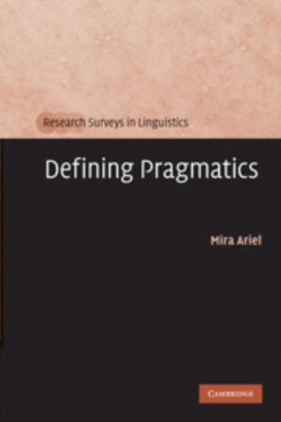 Defining Pragmatics