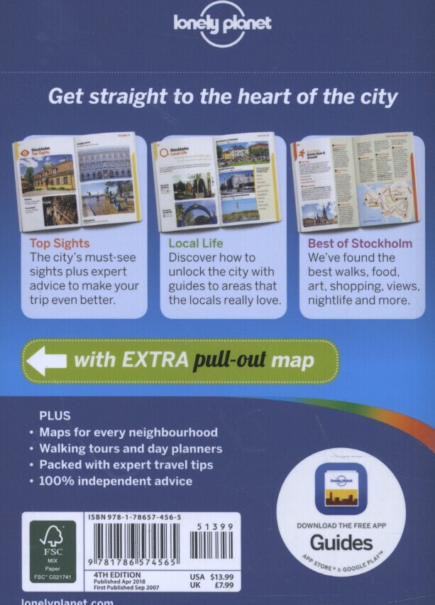 Stockholm / Lonely Planet Pocket Guides achterkant