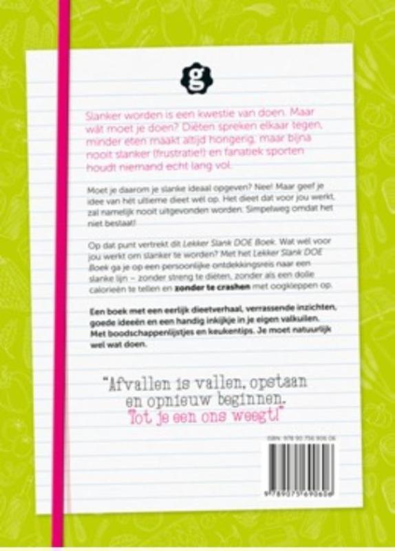 Lekker slank doe boek achterkant