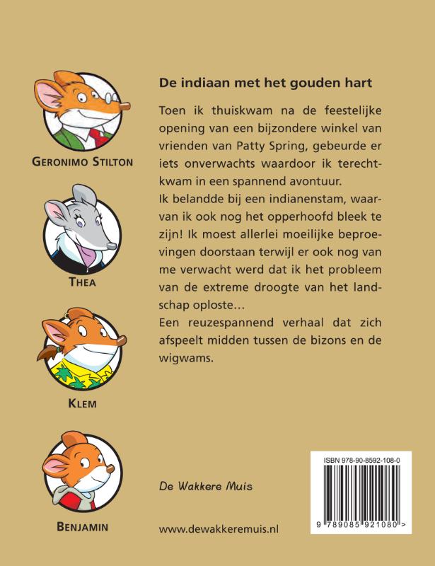 De indiaan met het gouden hart / Geronimo Stilton / 38 achterkant