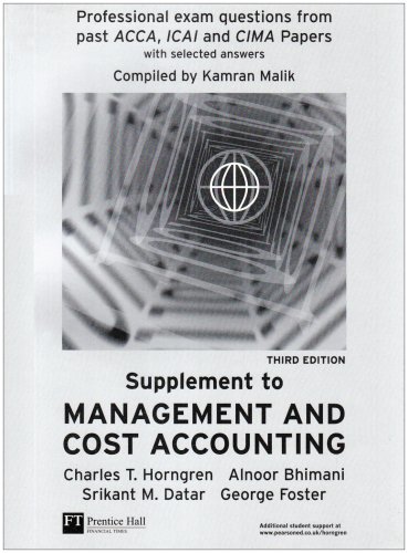 Management and Cost Accounting Professional Question Supplem
