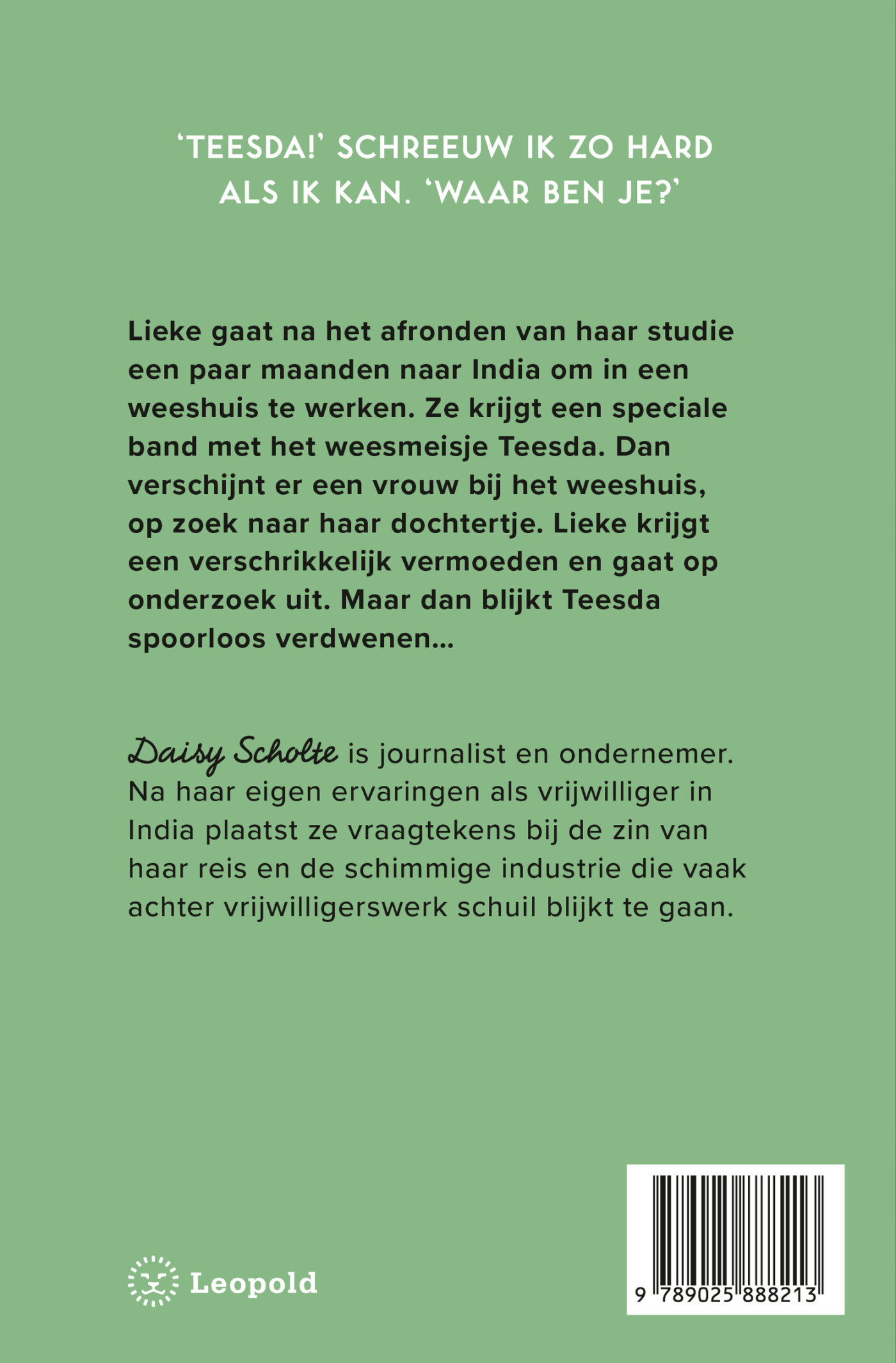 Geen weesmeisje / Gap Year achterkant