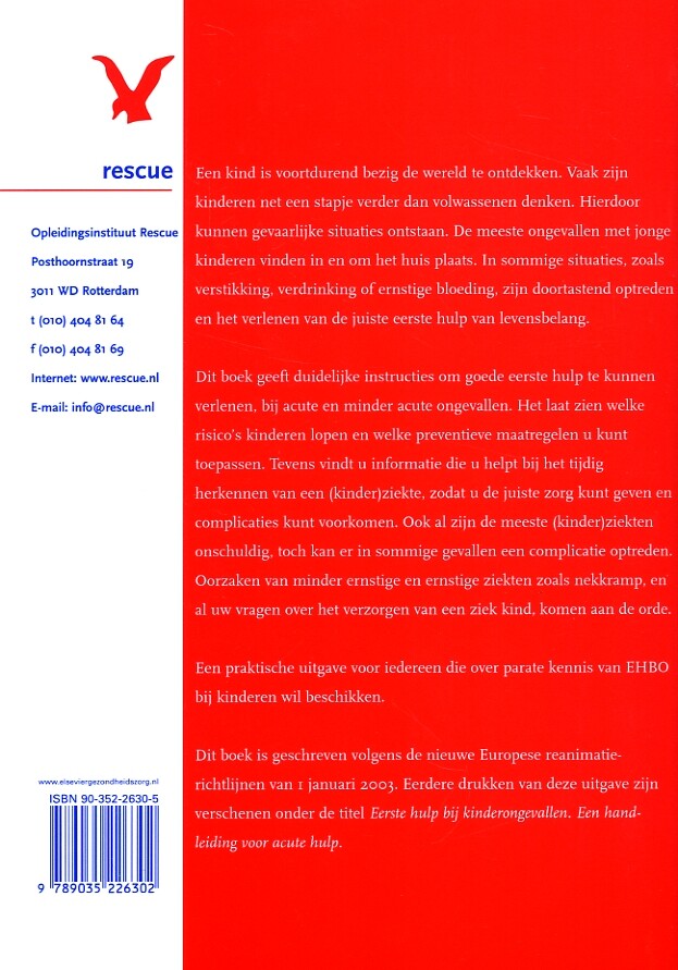 Eerste hulp aan kinderen / Rescue Reeks achterkant