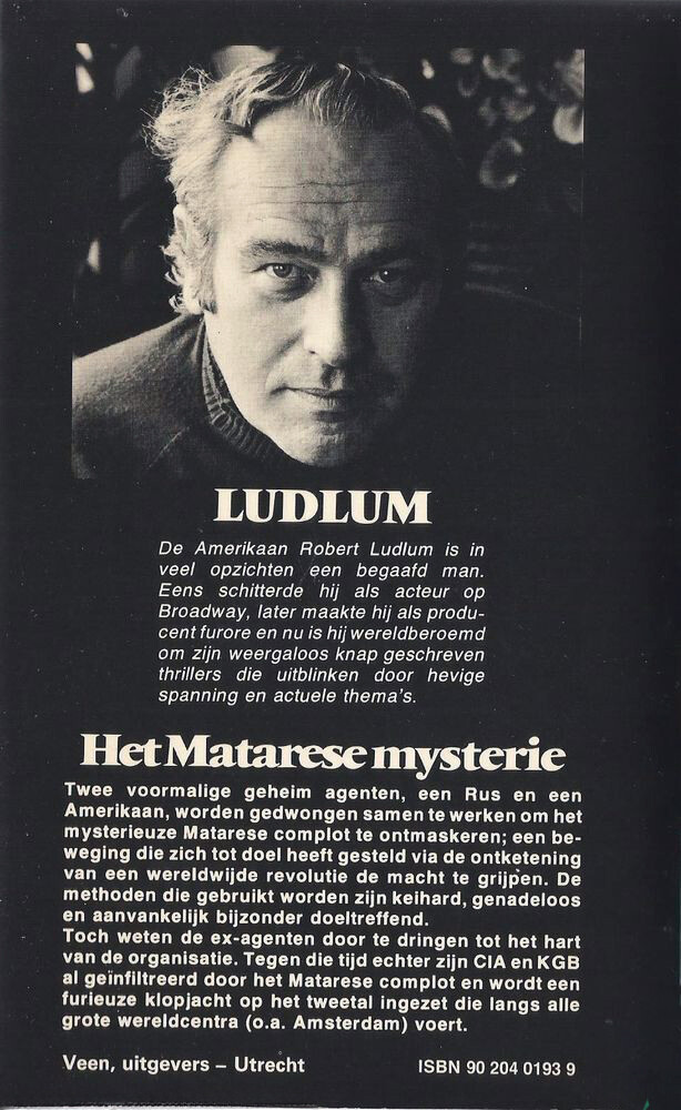 Het Matarese mysterie / De Matarese Dynasty / 1 achterkant