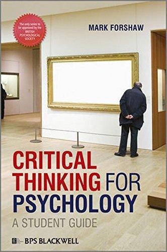 Mark Forshaw Critical Thinking For Psychology