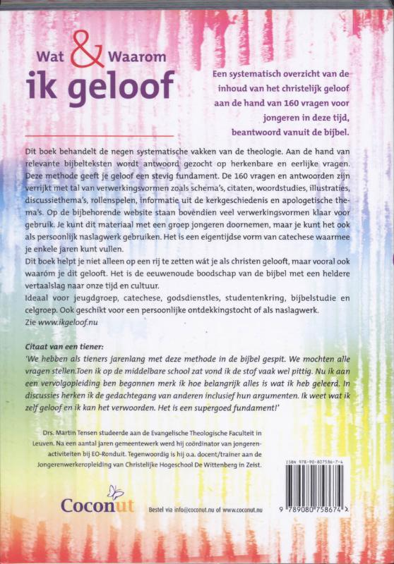 WAT EN WAAROM IK GELOOF achterkant
