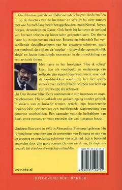 Over literatuur achterkant