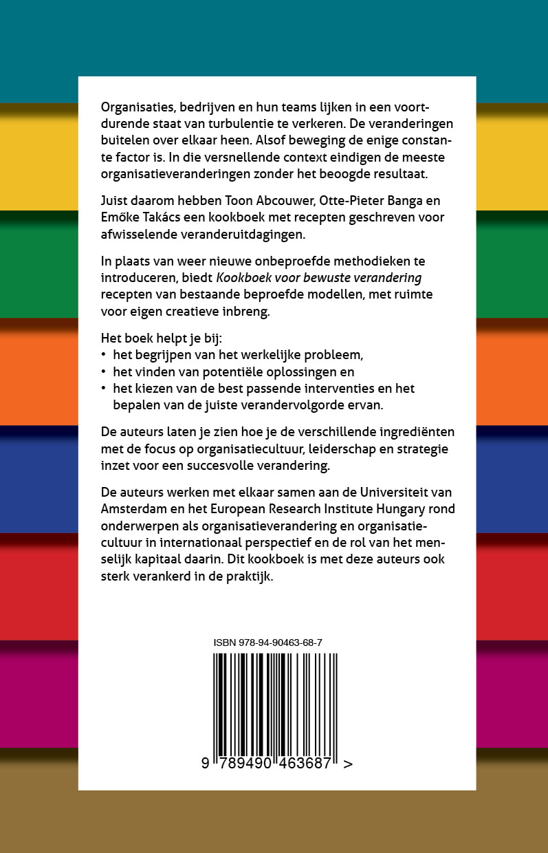 Kookboek voor bewuste verandering achterkant