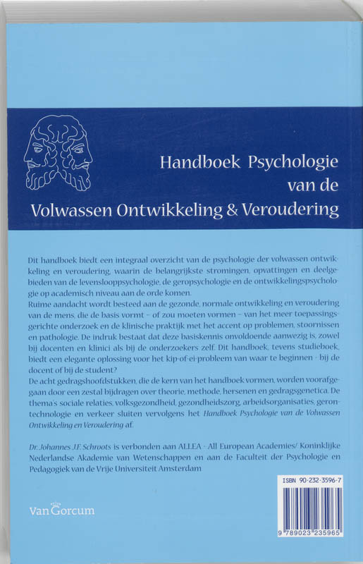 Handboek Psychologie Van De Volwassen On achterkant