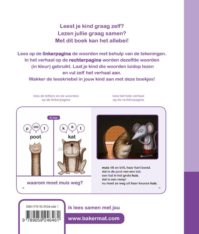 muis zoekt een huis / Samenleesboek voor kleuters / 0 achterkant