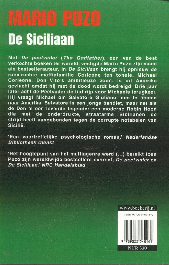 De Siciliaan De Siciliaan achterkant