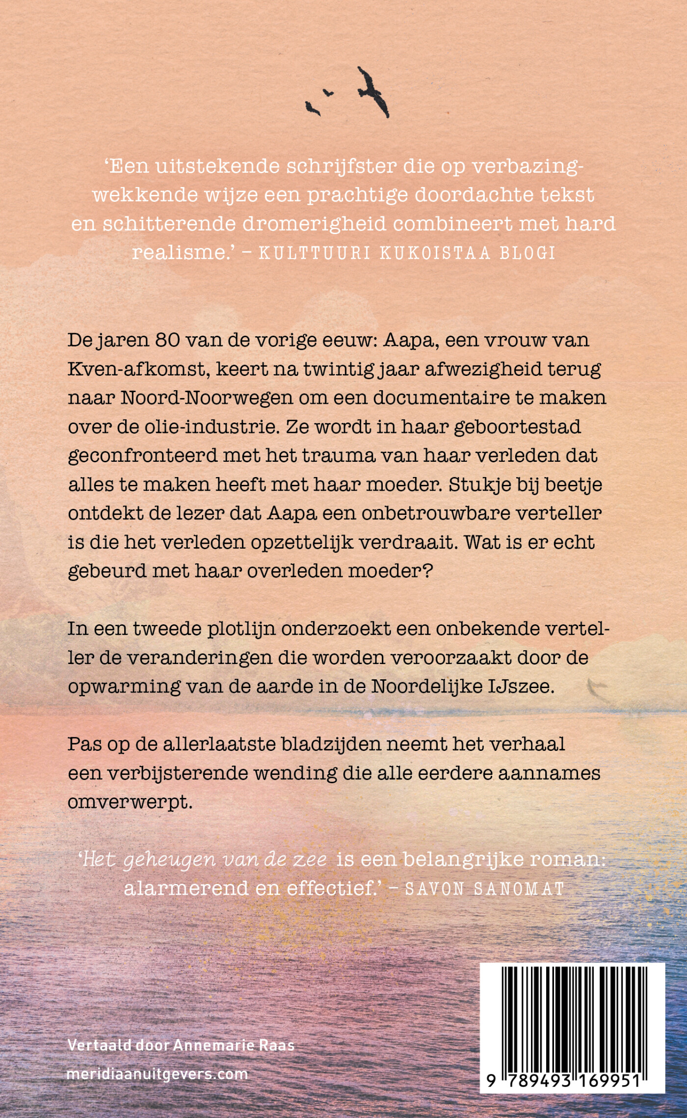 Het geheugen van de zee achterkant