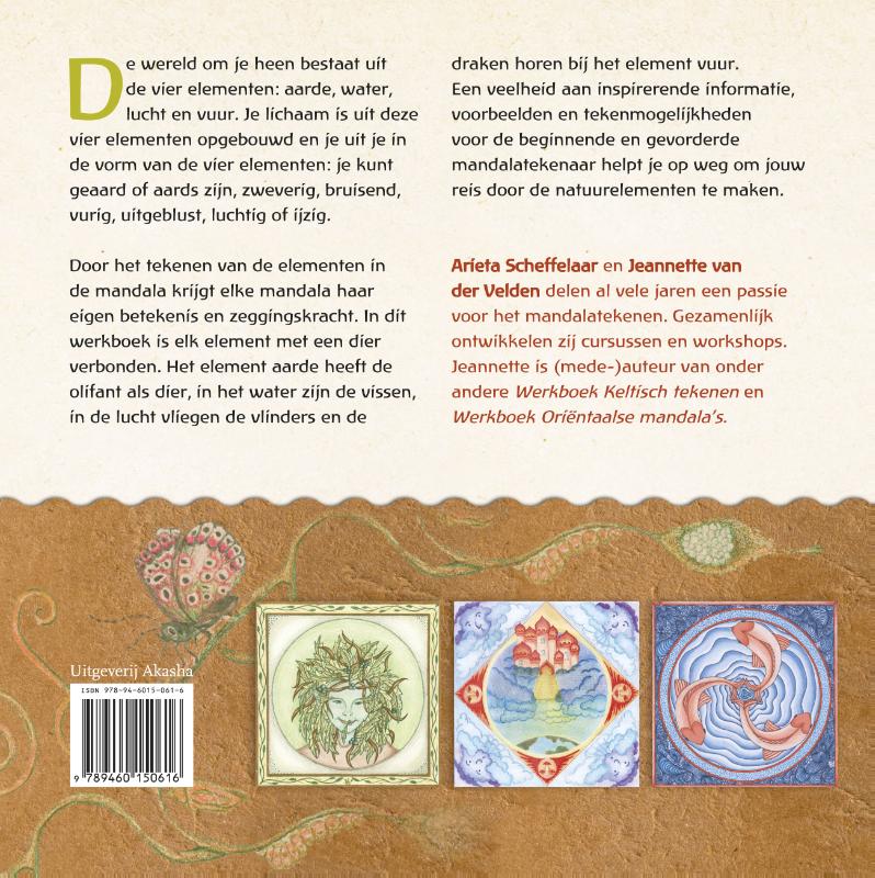 Werkboek natuurelementen in de mandala achterkant