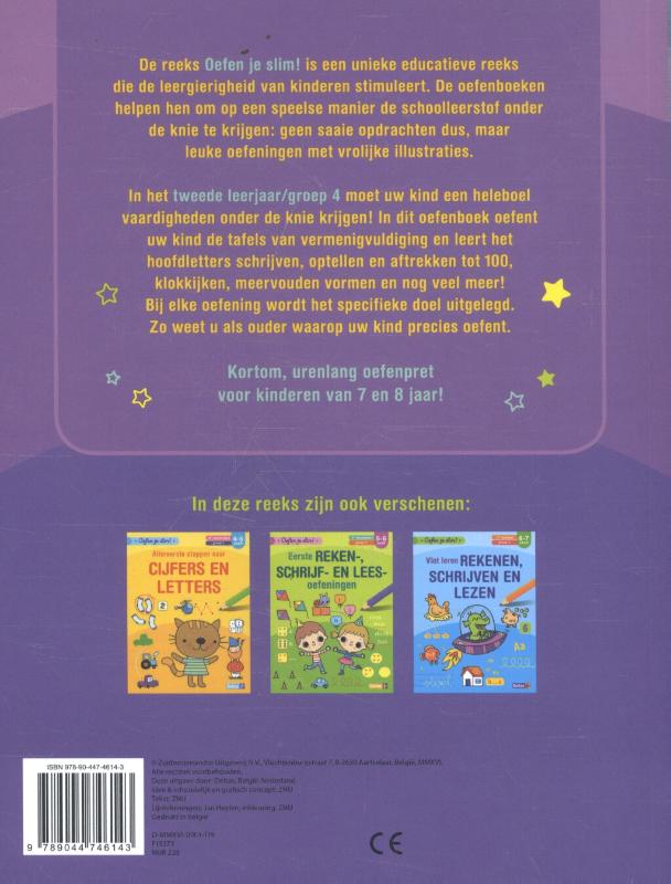 Aan de slag met taal en rekenen / 2de leerjaar groep 4 7-8 jaar / Oefen je slim achterkant