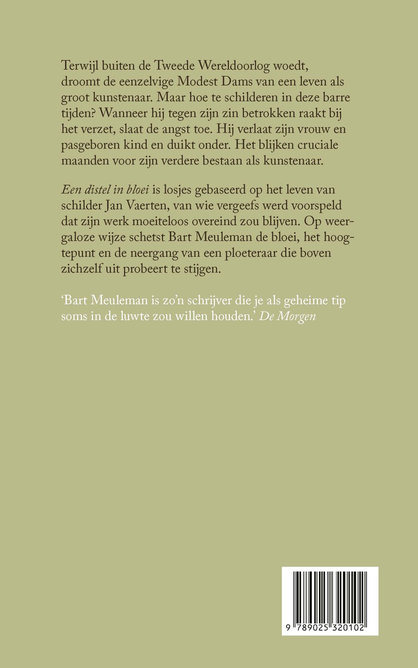 Een distel in bloei achterkant